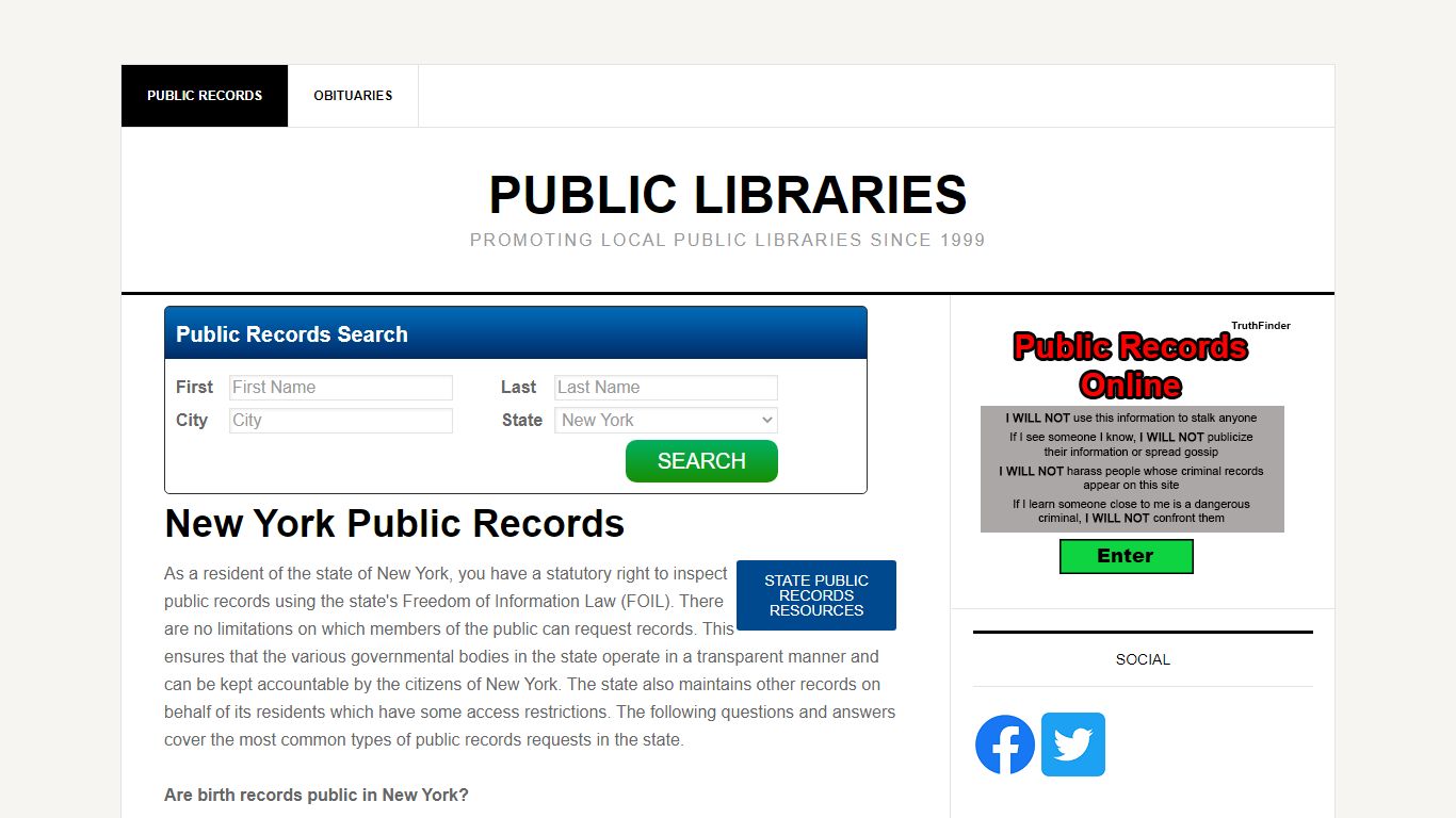 New York Public Records